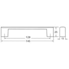 Rocheleau - R7170 Pull - POI-R7170-128-BAB | Montreal Lighting & Hardware