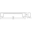 Rocheleau - R7170 Pull - POI-R7170-128-BAB | Montreal Lighting & Hardware
