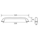 Rocheleau - R7253 Pull - POI-R7253-128-ABN | Montreal Lighting & Hardware