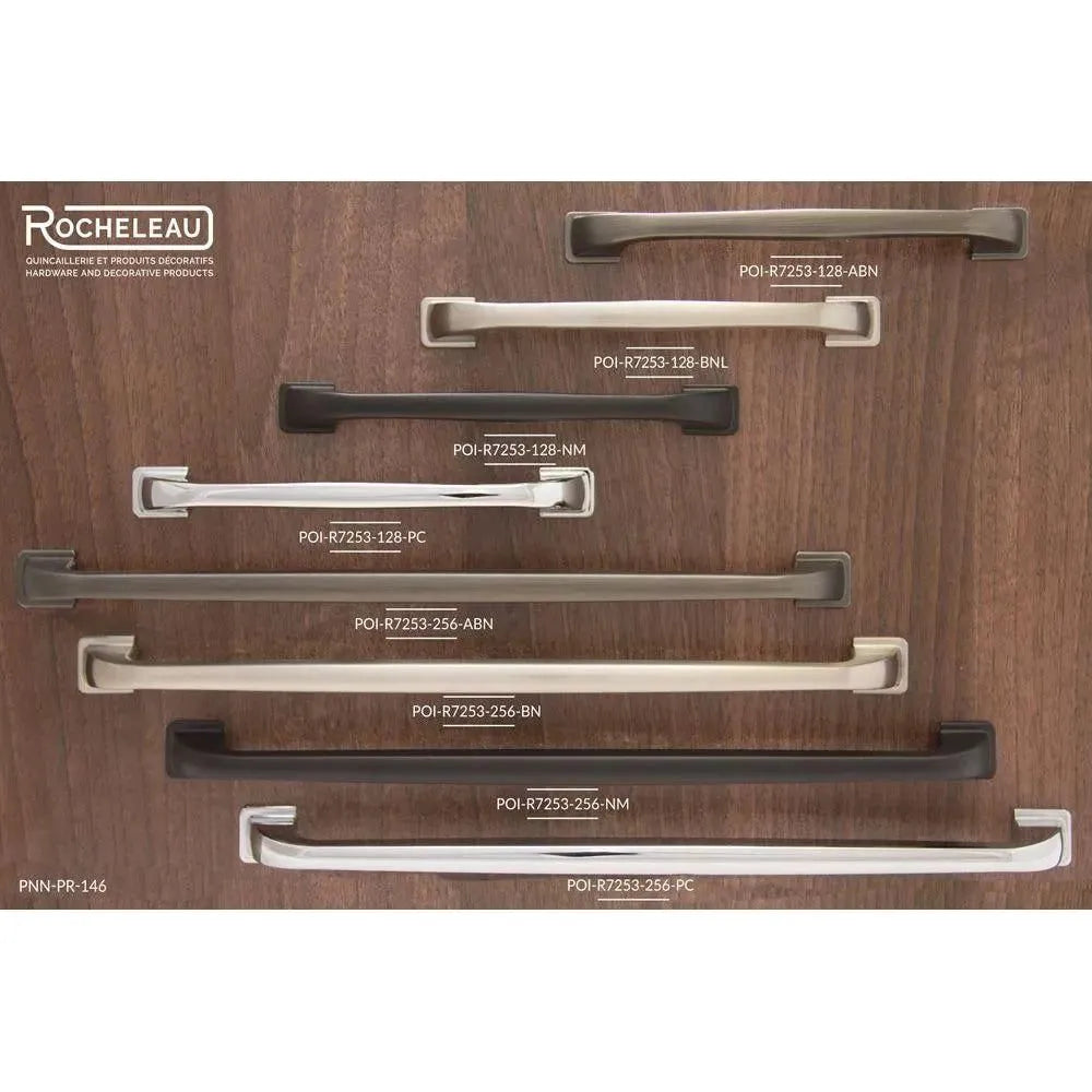 Rocheleau - R7253 Pull - POI-R7253-128-ABN | Montreal Lighting & Hardware
