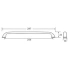 Rocheleau - R7253 Pull - POI-R7253-128-ABN | Montreal Lighting & Hardware