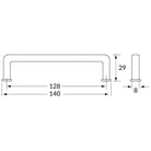 Rocheleau - R73463 Pull - POI-R73463-128-GA | Montreal Lighting & Hardware