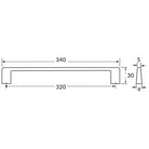 Rocheleau - R73468 Pull - POI-R73468-128-GA | Montreal Lighting & Hardware