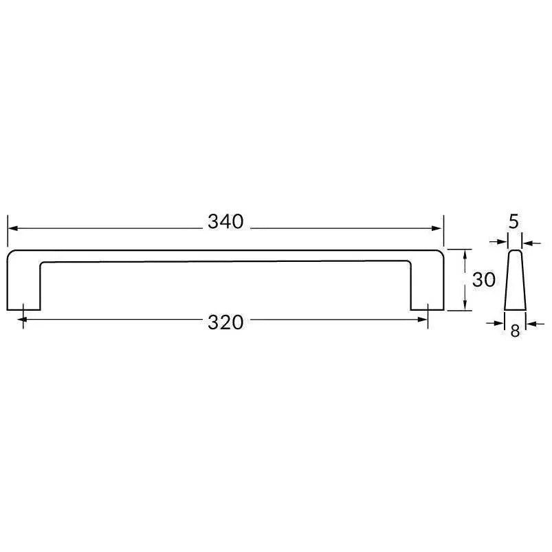Rocheleau - R73468 Pull - POI-R73468-128-GA | Montreal Lighting & Hardware