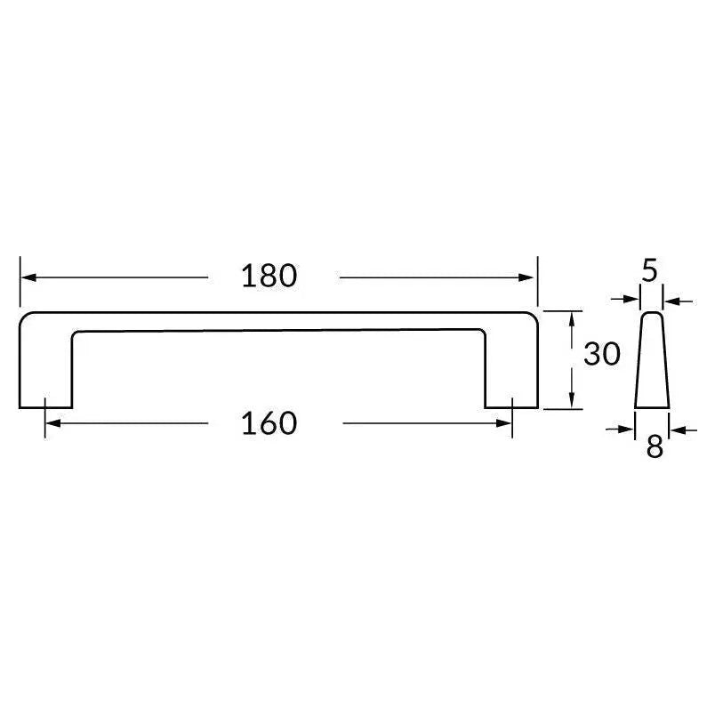 Rocheleau - R73468 Pull - POI-R73468-128-GA | Montreal Lighting & Hardware