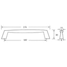 Rocheleau - R759 Pull - POI-R759-128-BNL | Montreal Lighting & Hardware
