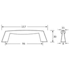 Rocheleau - R759 Pull - POI-R759-128-BNL | Montreal Lighting & Hardware