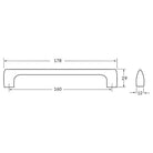 Rocheleau - R814 Pull - POI-R814-160-ABP | Montreal Lighting & Hardware