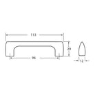 Rocheleau - R814 Pull - POI-R814-160-ABP | Montreal Lighting & Hardware