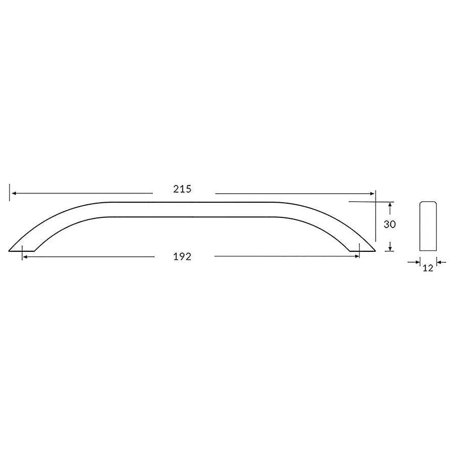Rocheleau - R8175 Pull - POI-R8175-192-AL6 | Montreal Lighting & Hardware