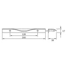 Rocheleau - V0254 Pull - POI-V0254128-L24 | Montreal Lighting & Hardware