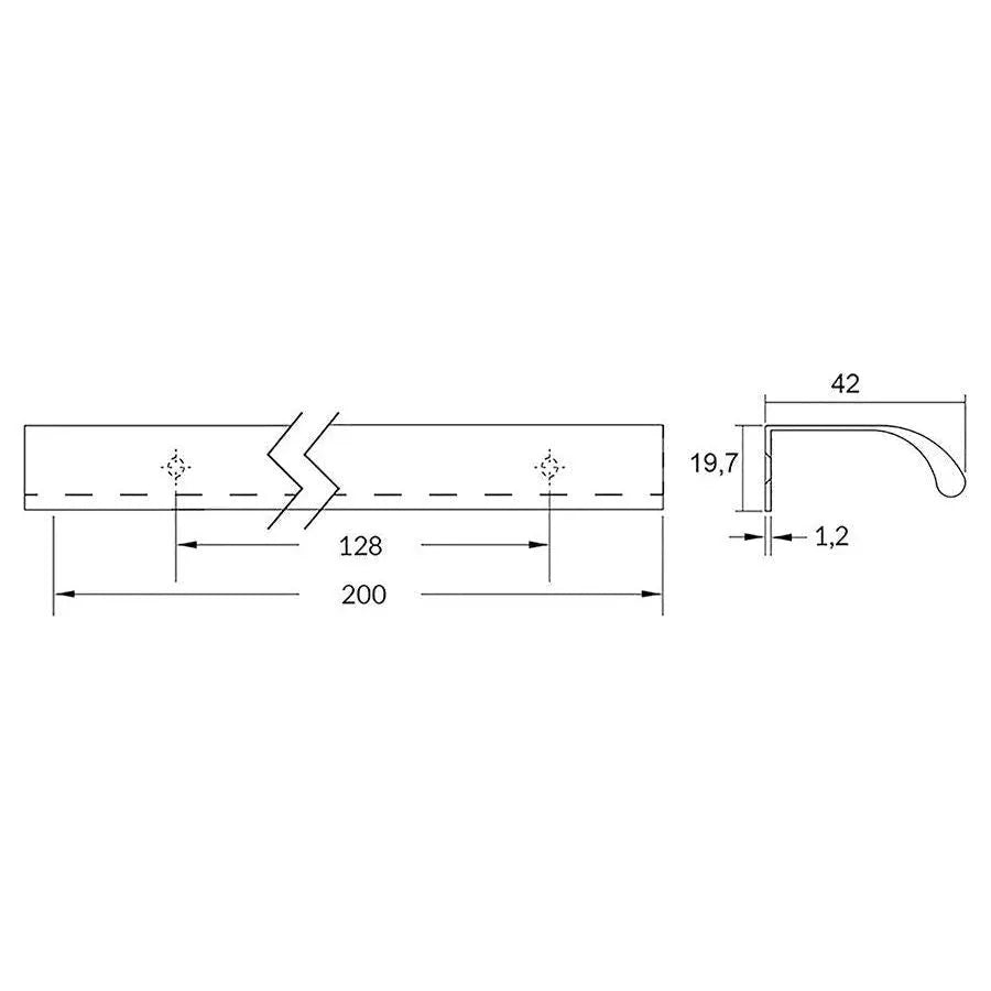 Rocheleau - V0372 Pull - POI-V0372-128-L09 | Montreal Lighting & Hardware