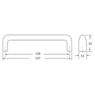 Rocheleau - V226 Pull - POI-V226-128-Z23 | Montreal Lighting & Hardware