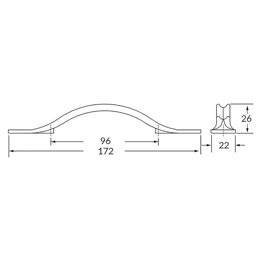 Rocheleau - V405 Pull - POI-V405-096-Z610 | Montreal Lighting & Hardware