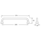 Rocheleau - V447 Pull - POI-V447-160-Z26 | Montreal Lighting & Hardware