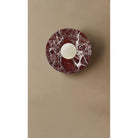 Dounia Home - DH-MARDISWAL-SM-RED - Maria Disc Wall Sconce  - Red Marble - Red Marble
