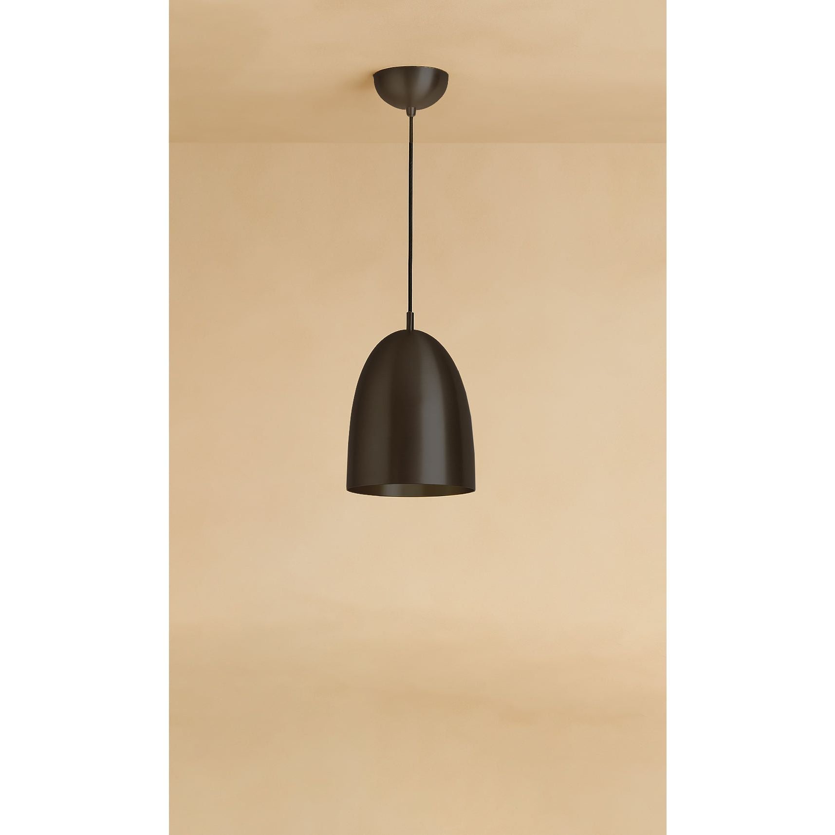 Dounia Home - DH-ROYDOMPEN-SM-AB - Roya Dome Pendant Light - Antique Brass