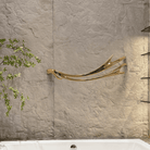 P&Bhusri S2-M-PWH-N Golden Antlers Towel Warmer in Porcelain White