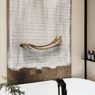 P&Bhusri S2-M-PWH-N Golden Antlers Towel Warmer in Porcelain White