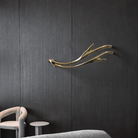 P&Bhusri S2-M-PWH-N Golden Antlers Towel Warmer in Porcelain White