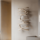 Sèche-serviettes P&Bhusri S7-LMS-PWH-N Daphne's Branch, grand, moyen et petit, en porcelaine blanche