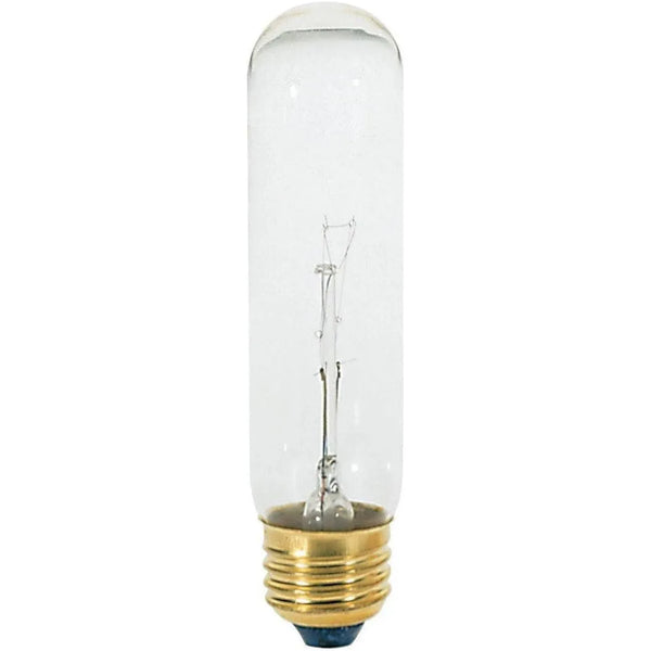 40 Watt T10 Incandescent, Clear, 2000 Average rated hours, 280 Lumens, Medium base, 120 Volt