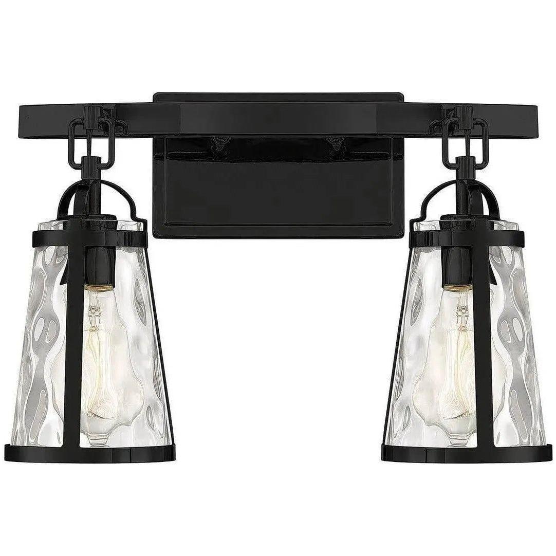 Savoy House - Albany Two Light Bath Bar - 8-560-2-BK | Montreal Lighting & Hardware