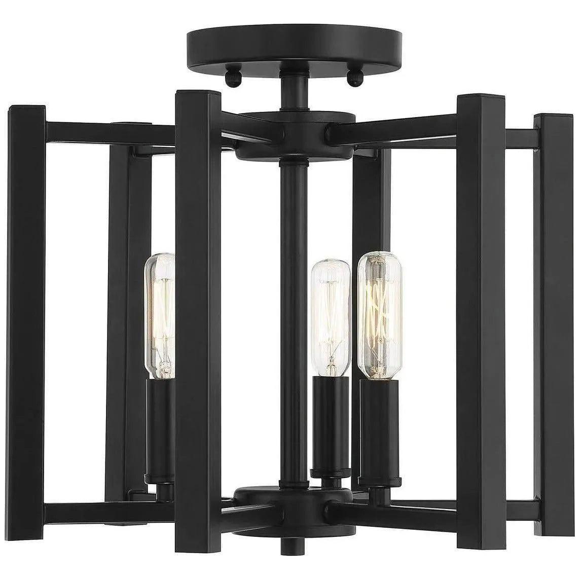 Savoy House - Benson Three Light Semi-Flush Mount - 6-7702-3-89 | Montreal Lighting & Hardware