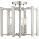Savoy House - Benson Three Light Semi-Flush Mount - 6-7702-3-SN | Montreal Lighting & Hardware