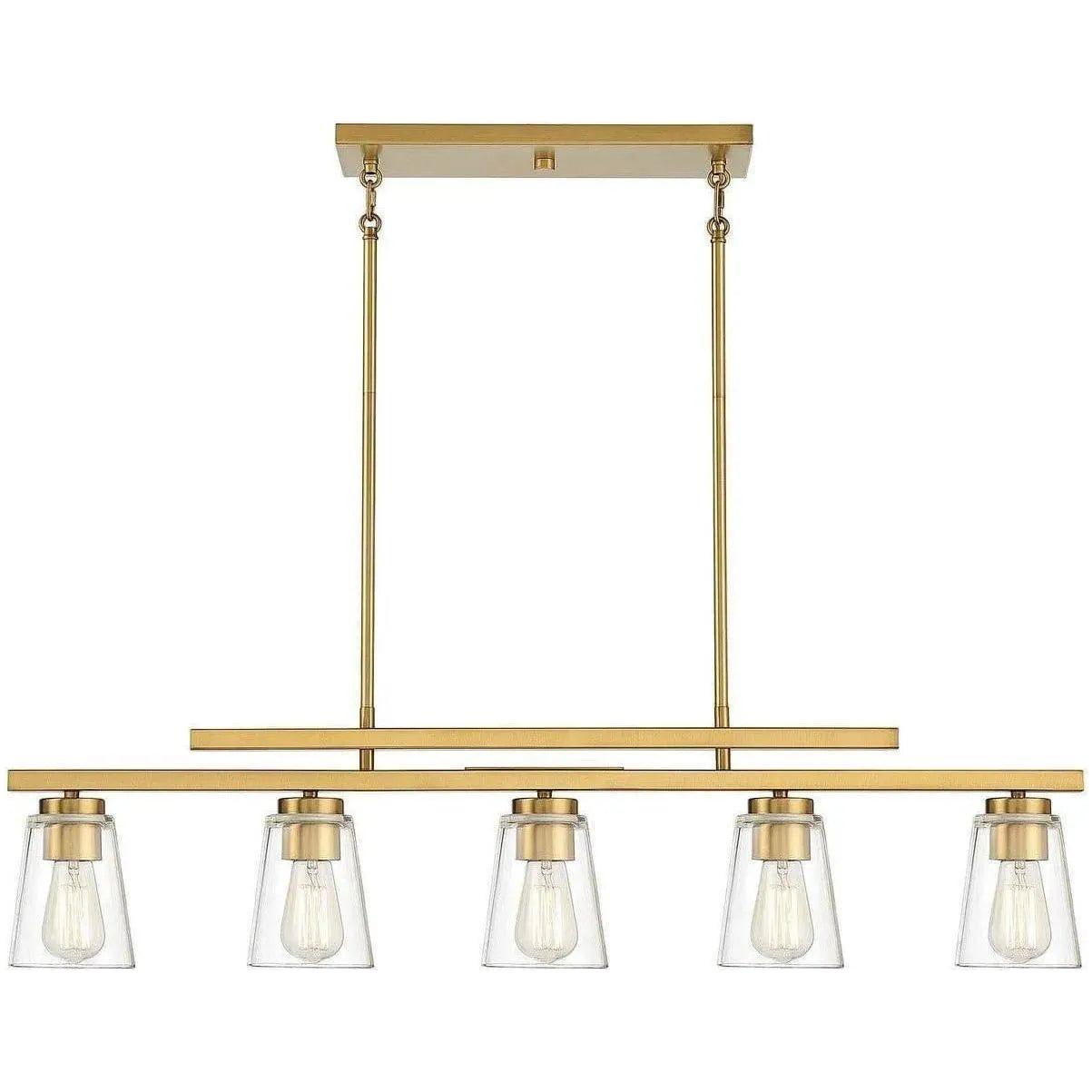 Savoy House - Calhoun Five Light Linear Chandelier - 1-1023-5-322 | Montreal Lighting & Hardware