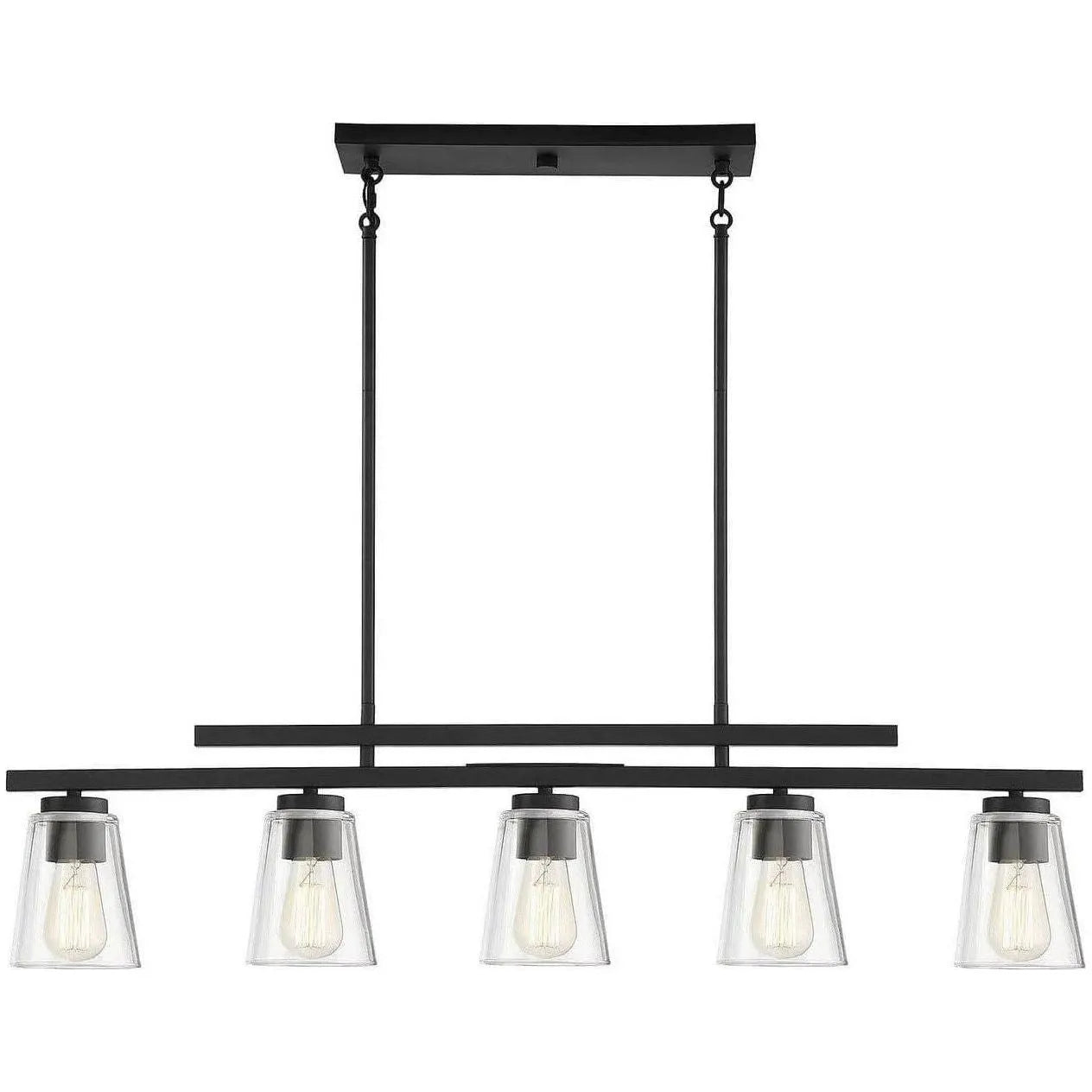 Savoy House - Calhoun Five Light Linear Chandelier - 1-1023-5-89 | Montreal Lighting & Hardware