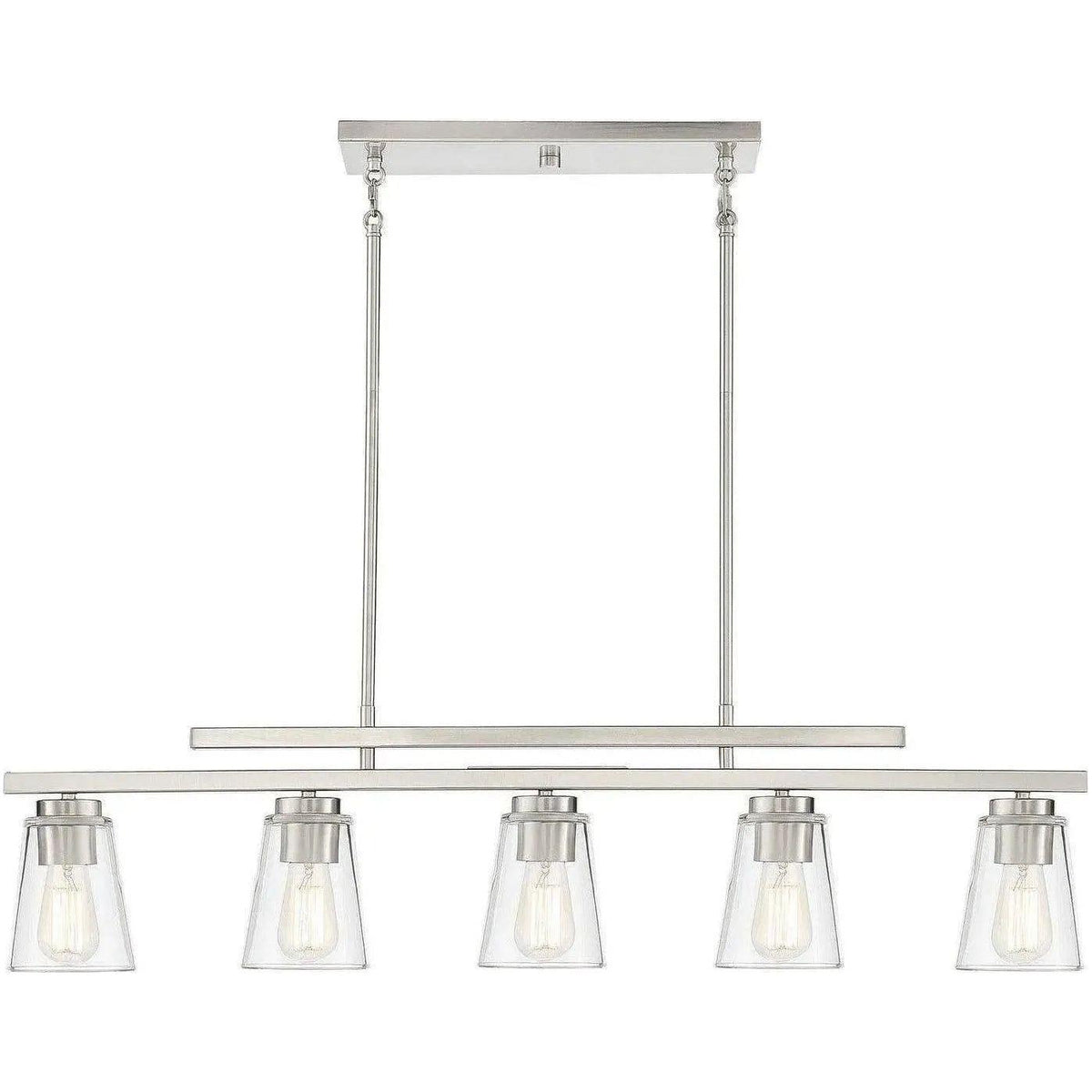 Savoy House - Calhoun Five Light Linear Chandelier - 1-1023-5-SN | Montreal Lighting & Hardware