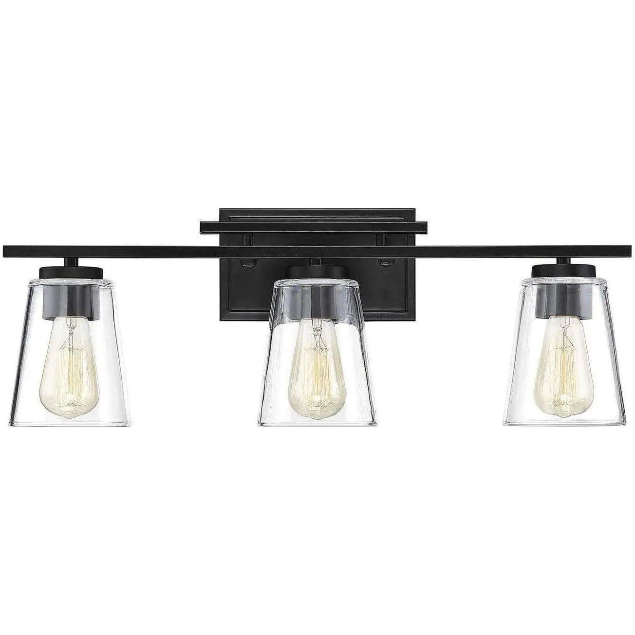 Savoy House - Calhoun Three Light Bath Bar - 8-1020-3-BK | Montreal Lighting & Hardware