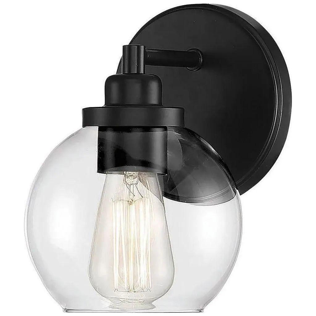 Savoy House - Carson One Light Wall Sconce - 9-4050-1-BK | Montreal Lighting & Hardware
