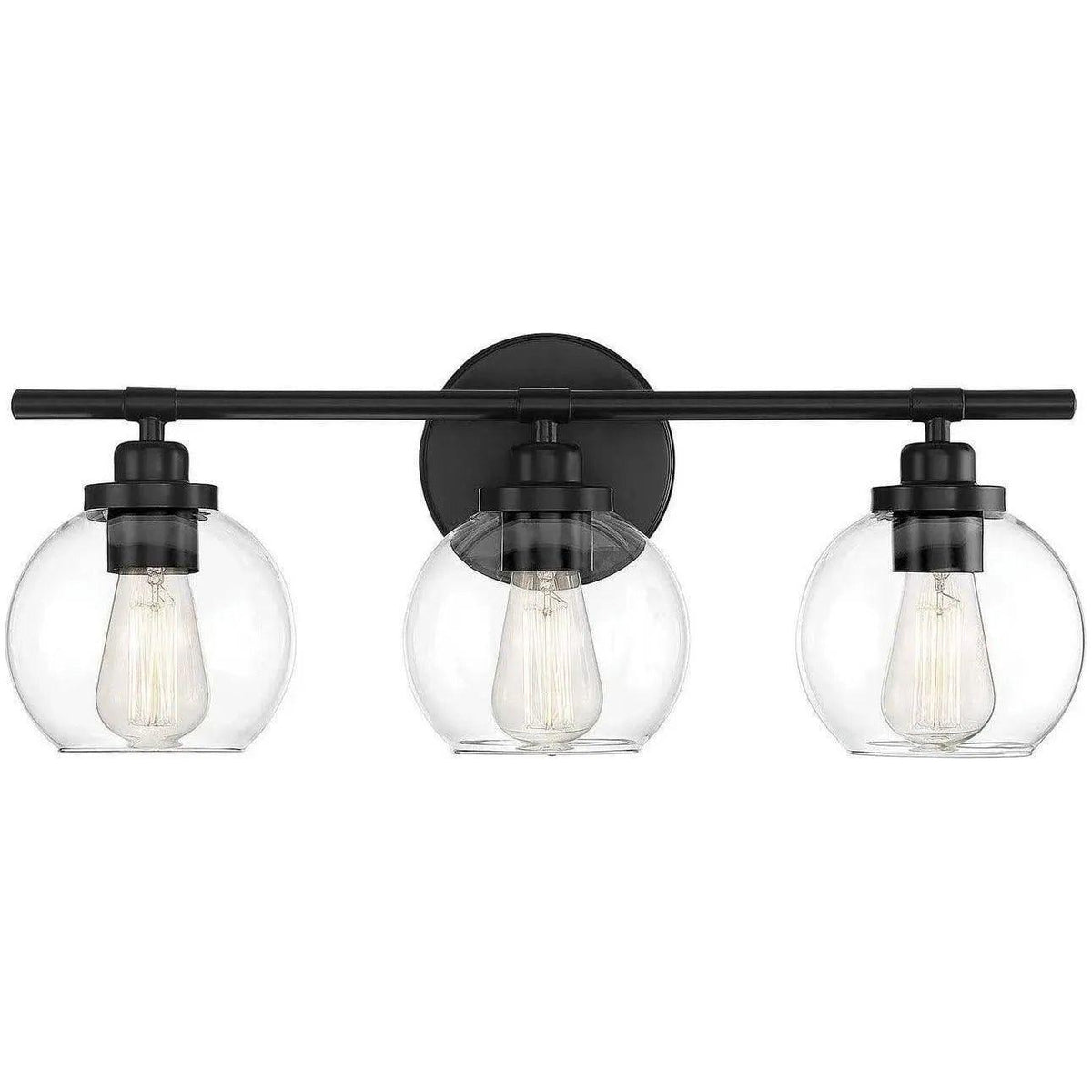 Savoy House - Carson Three Light Bath Bar - 8-4050-3-BK | Montreal Lighting & Hardware
