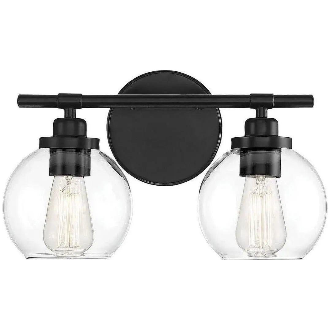 Savoy House - Carson Two Light Bath Bar - 8-4050-2-BK | Montreal Lighting & Hardware