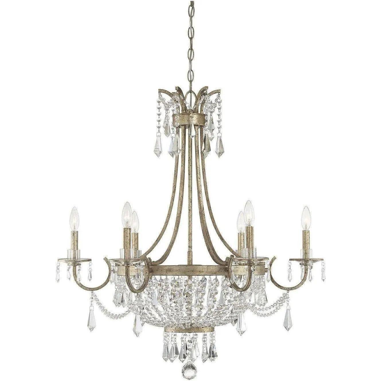 Savoy House - Claiborne Six Light Chandelier - 1-3060-6-60 | Montreal Lighting & Hardware
