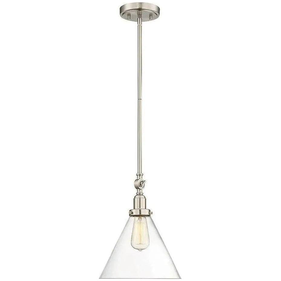 Savoy House - Drake One Light Pendant - 7-9132-1-SN | Montreal Lighting & Hardware