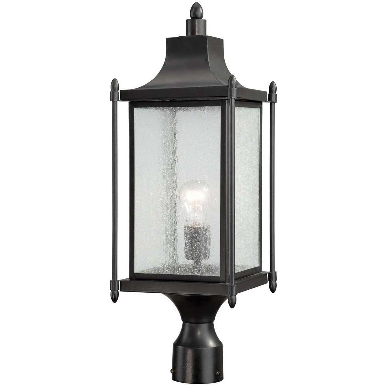 Savoy House - Dunnmore One Light Post Lantern - 5-3454-BK | Montreal Lighting & Hardware