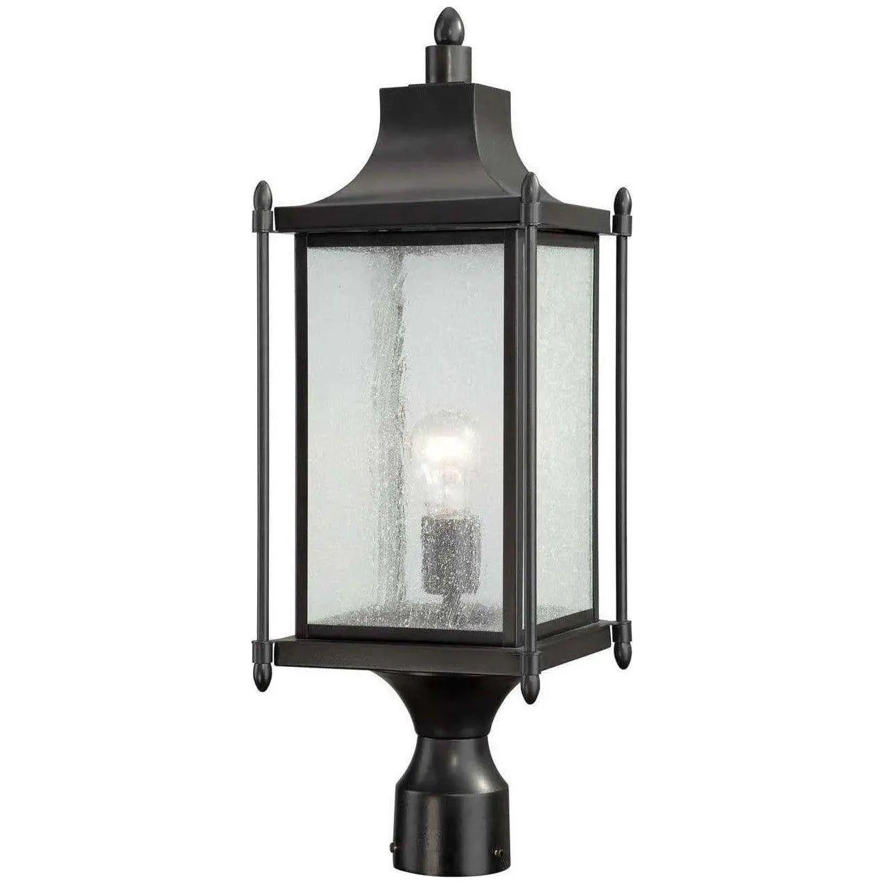 Savoy House - Dunnmore One Light Post Lantern - 5-3454-BK | Montreal Lighting & Hardware