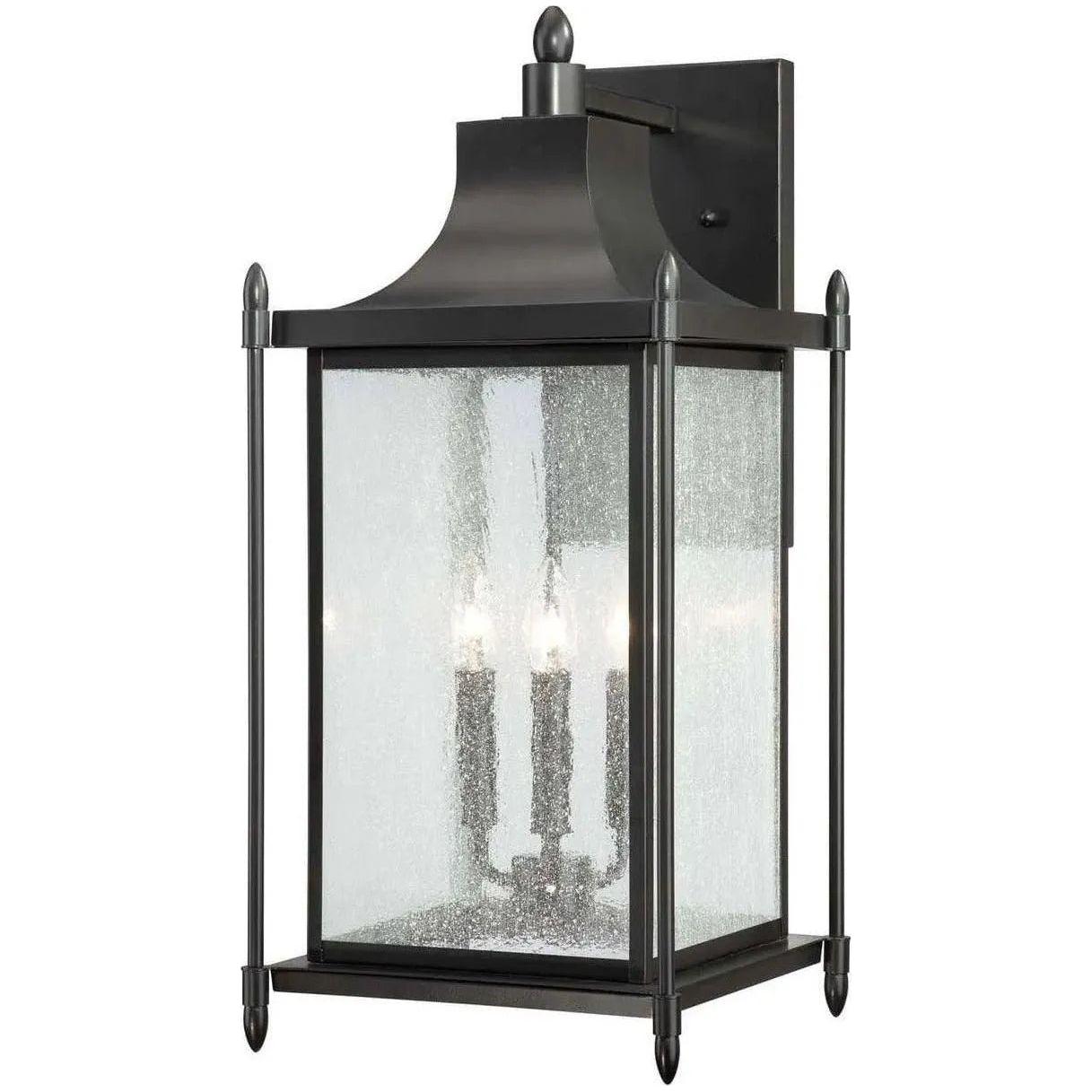 Savoy House - Dunnmore Three Light Wall Lantern - 5-3453-BK | Montreal Lighting & Hardware