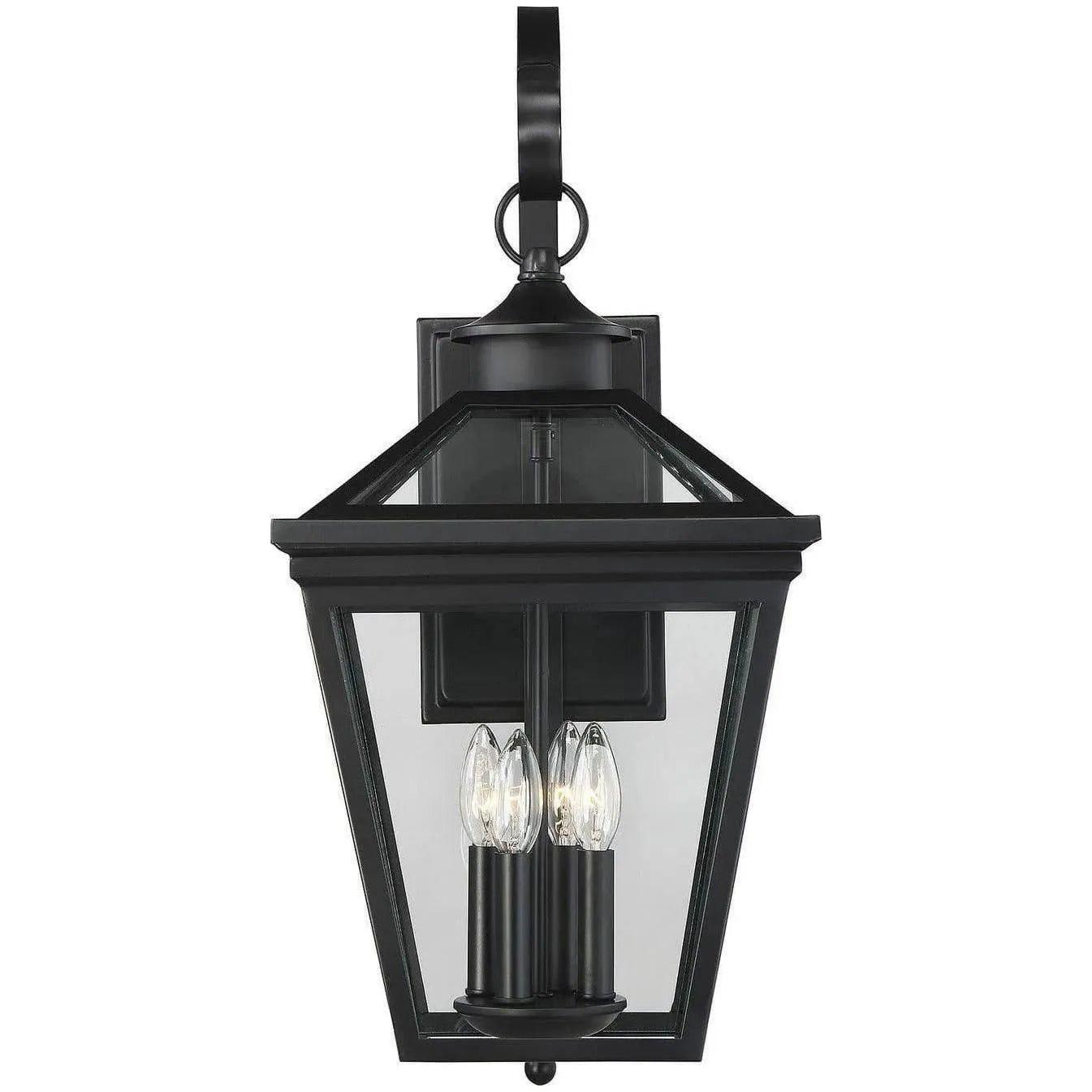 Savoy House - Ellijay Four Light Outdoor Wall Lantern - 5-142-BK | Montreal Lighting & Hardware