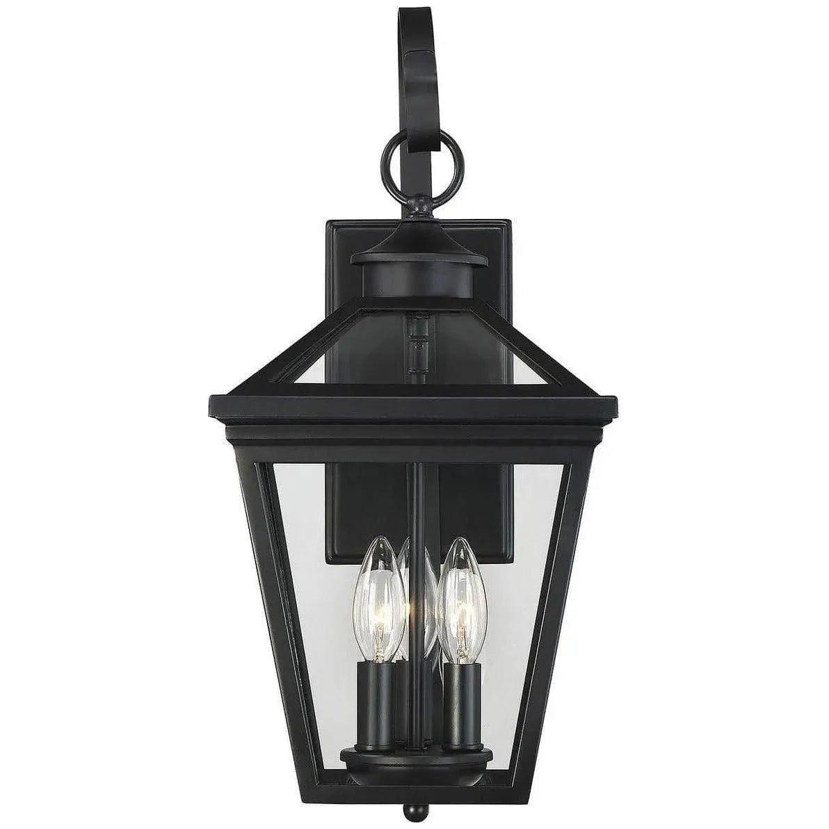 Savoy House - Ellijay Three Light Wall Lantern - 5-141-BK | Montreal Lighting & Hardware