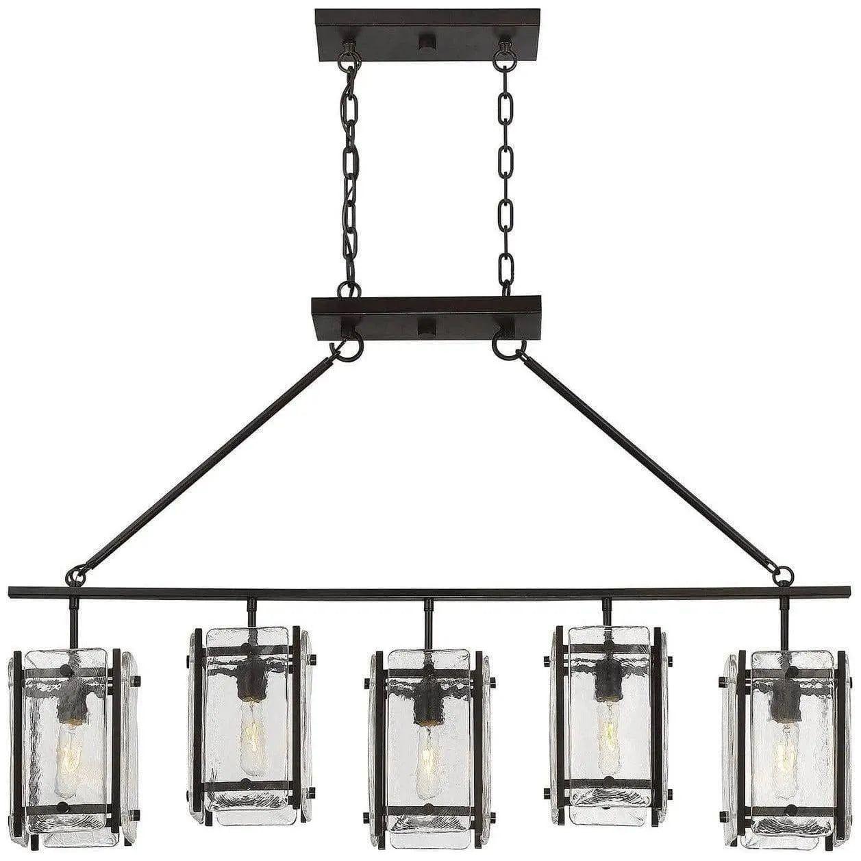 Savoy House - Glenwood Five Light Linear Chandelier - 1-3043-5-13 | Montreal Lighting & Hardware