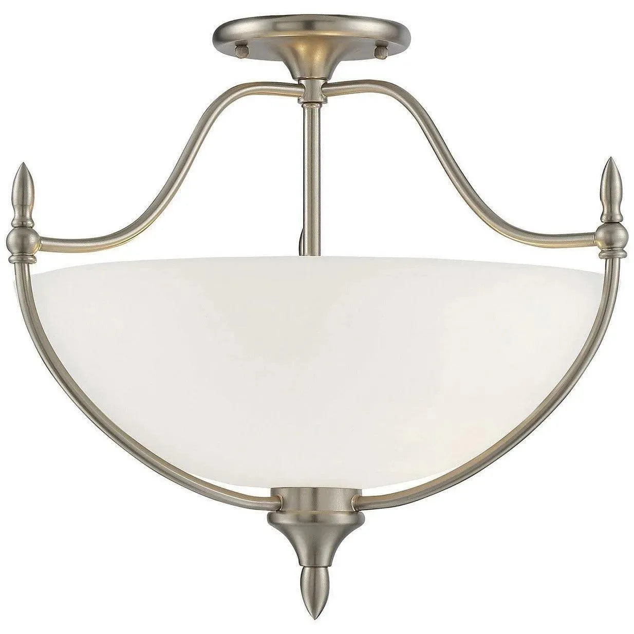 Savoy House - Herndon Three Light Semi-Flush Mount - 6-1005-3-SN | Montreal Lighting & Hardware