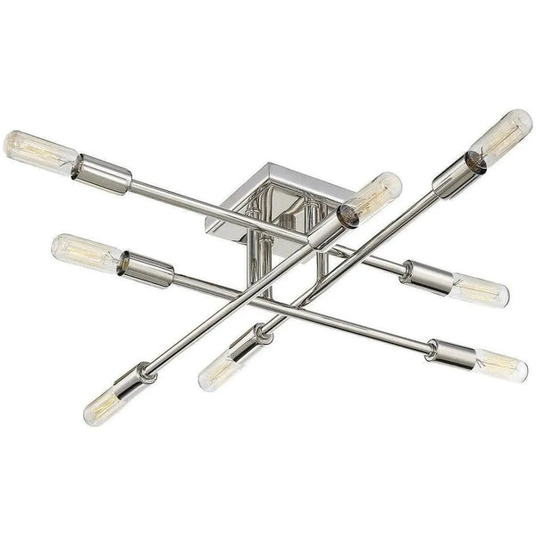 Lyrique Eight Light Semi Plafonnier
