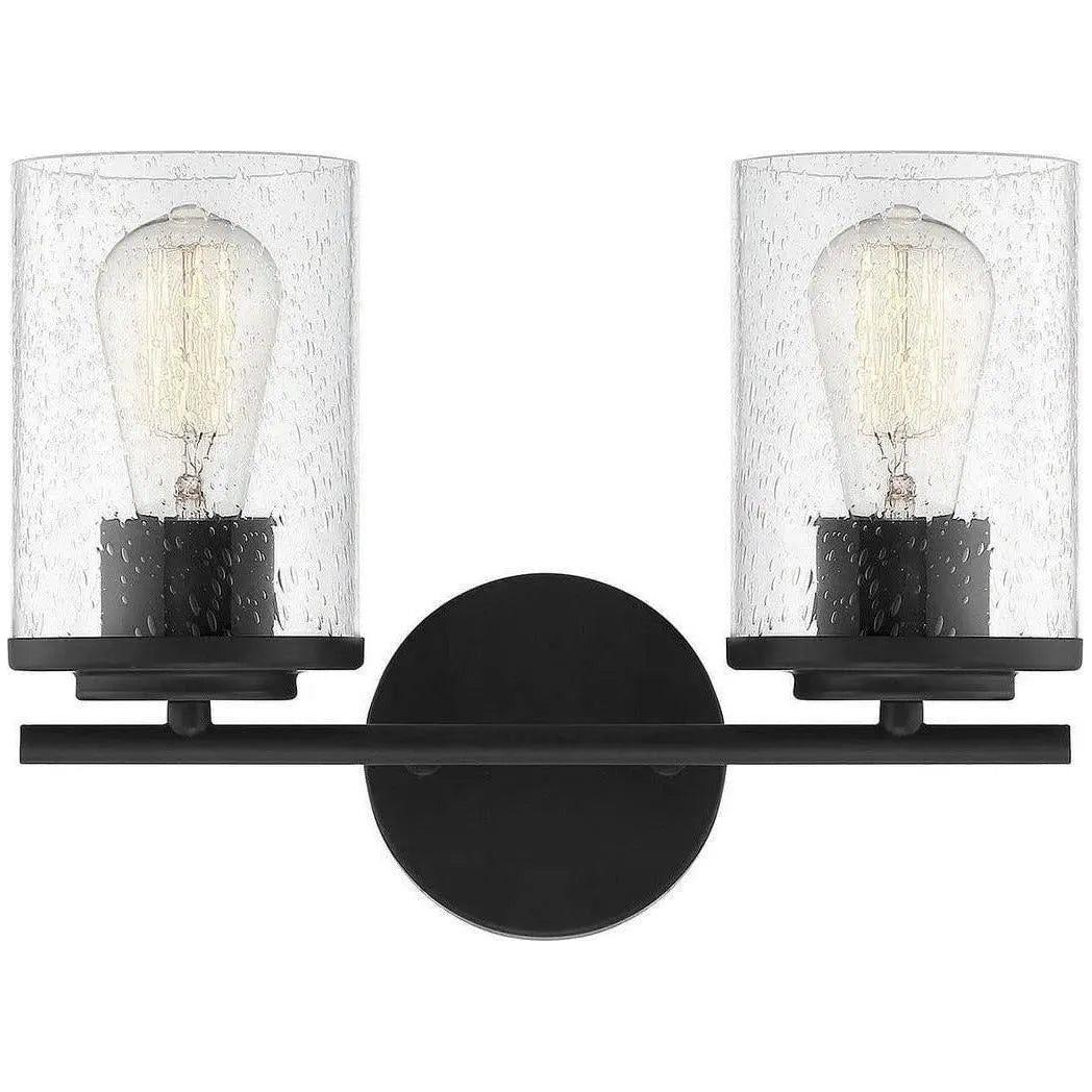 Savoy House - Marshall Two Light Bath Bar - 8-8020-2-BK | Montreal Lighting & Hardware