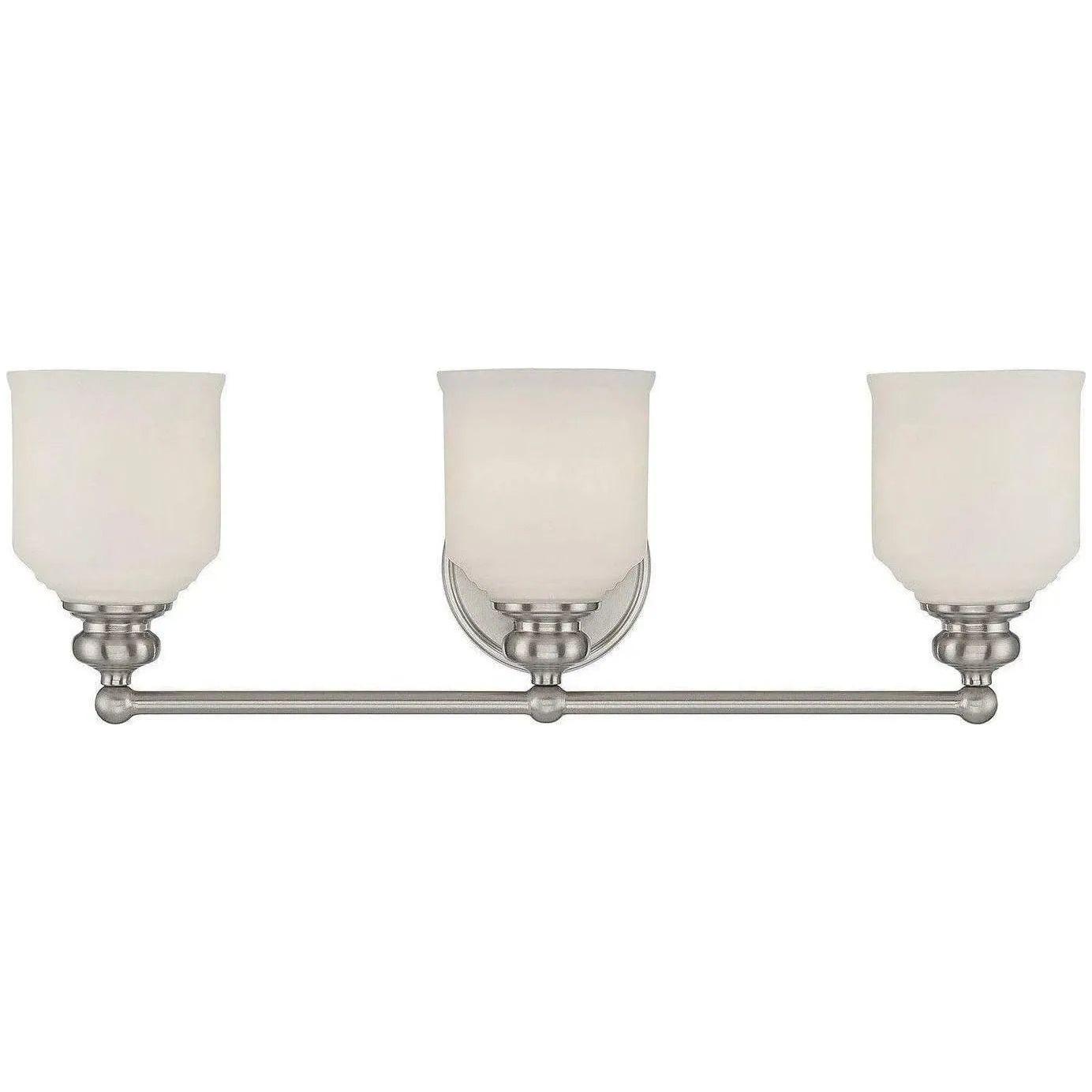 Savoy House - Melrose Three Light Bath Bar - 8-6836-3-SN | Montreal Lighting & Hardware