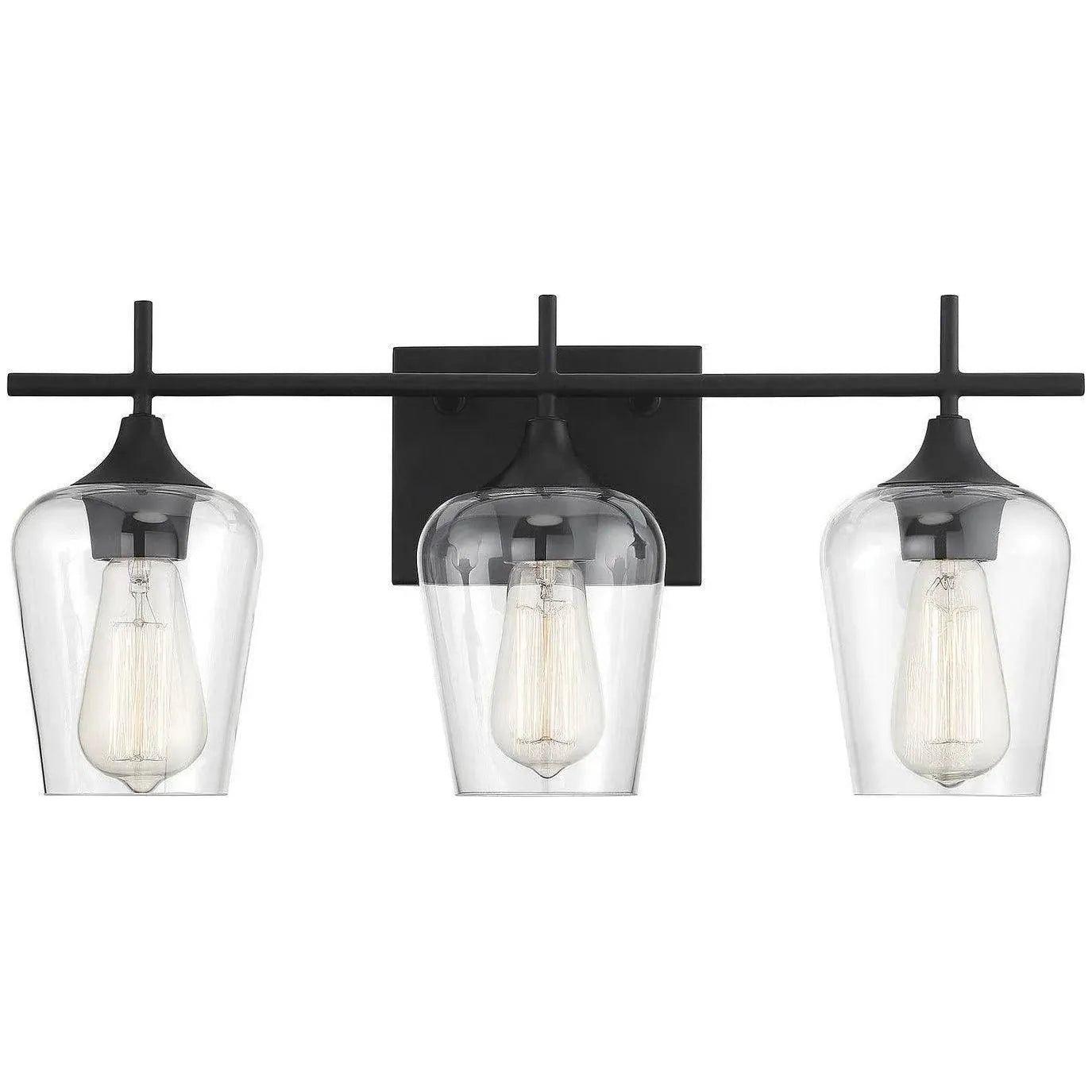 Savoy House - Octave Three Light Bath Bar - 8-4030-3-BK | Montreal Lighting & Hardware