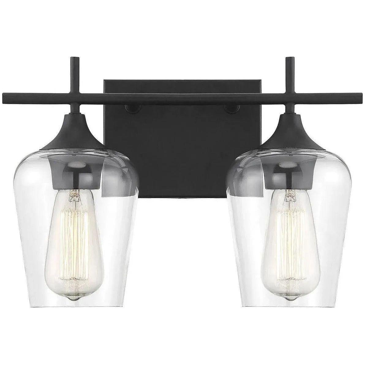 Savoy House - Octave Two Light Bath Bar - 8-4030-2-BK | Montreal Lighting & Hardware